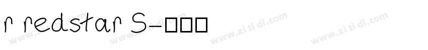 r redstar S字体转换